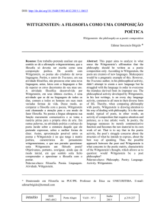 intuitio WITTGENSTEIN: A FILOSOFIA COMO UMA COMPOSIÇÃO