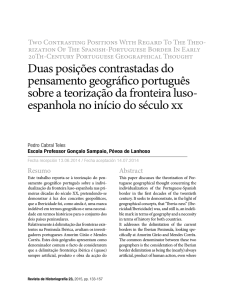 Duas posiçoes contrastadas do pensamento geográfico português