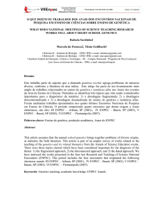 o que dizem os trabalhos dos anais dos encontros nacionais de