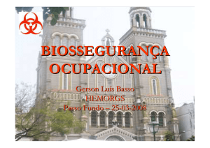 biossegurança ocupacional - BIOSSEGURANÇA EM AMBIENTES