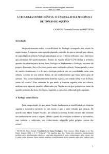 a teologia como ciência: o caso da suma teológica de