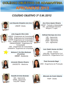 aprovados 2013 - Colégio Objetivo de Adamantina