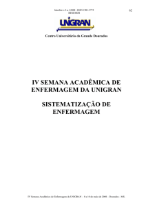 iv semana acadêmica de enfermagem da unigran