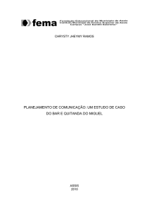planejamento de comunicação: um estudo de caso do bar e