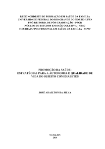 promoção da saúde: estratégias para a autonomia e