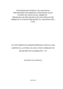 Levantamento da biodiversidade vegetal nos - ppgcasa