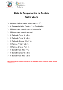 Lista de Equipamentos de Cenário Teatro Vitória