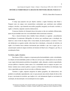 DINÂMICAS TERRITORIAIS NA REGIÃO DE FRONTEIRA BRASIL