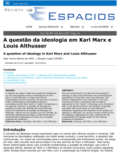 A questão da ideologia em Karl Marx e Louis Althusser