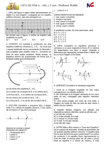 LISTA DE FÍSICA – Alfa e 3a série