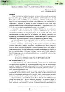 Teorias Sobre o Desenvolvimento Econômico do Paraná