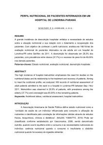 perfil nutricional de pacientes internados em um hospital de