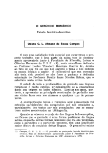O GERÚNDIO ROMÂNICO Odette G. L. Altmann de Souza Campos