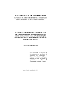 Ecofisiologia e produção hortícola de Nymphoides - PPGAgro