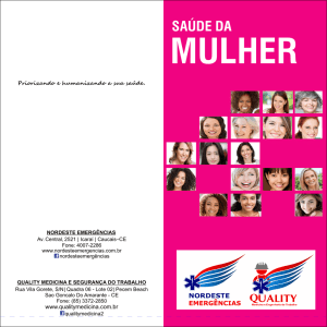 Folder Saúde da Mulher.cdr - Quality Medicina e Segurança do