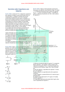 Exercícios sobre Capacitores com Gabarito