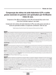 Comparação dos efeitos do ácido hialurônico 0,2% e ácidos graxos