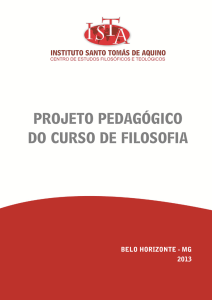 Projeto Pedagógico da Filosofia 2013