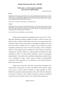 Villa-Lobos e a crítica musical espanhola: dois textos de Adolfo