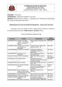 Lista de Inscritos - Secretaria da Cultura