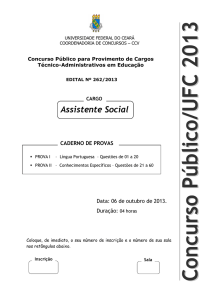 assistente social - CCV - Universidade Federal do Ceará