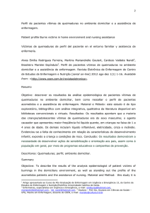 Perfil de pacientes vítimas de queimaduras no ambiente domiciliar e