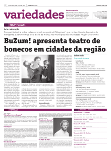 BuZum! apresenta teatro de bonecos em cidades da região