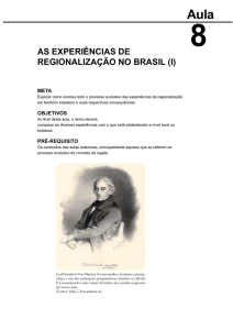 as experiências de regionalização no brasil