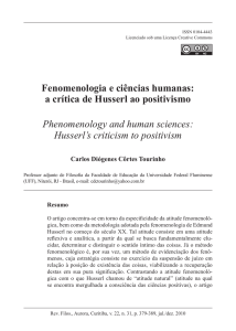 Fenomenologia e ciências humanas