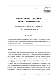 Parrhesiafilosófica e ação política: Platão e a leitura de