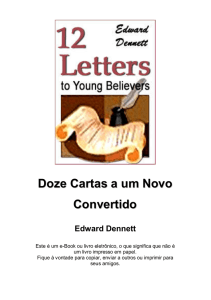 evangélico - edward dennett - doze cartas a um novo convertido