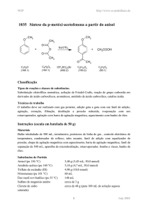 1035 Síntese da p-metóxi-acetofenona a partir do anisol