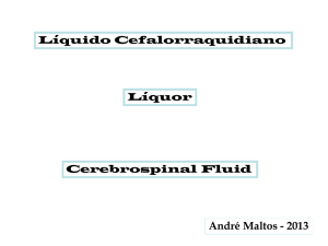 Líquido Céfalo-raquidiano Líquor Cerebrospinal Fluid (CS