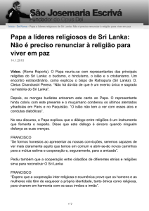 Papa al  eres religiosos de Sri Lanka: N   preciso