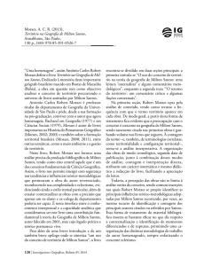 Moraes, A. C. R. (2013), Território na Geografia de Milton Santos
