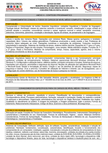 Conteúdos das Programáticos