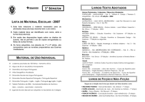 lista de material escolar - 2007 material de uso individual 3ª série