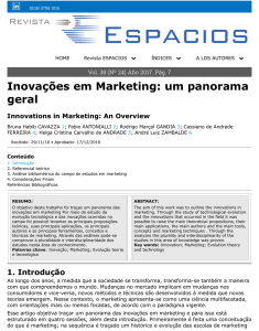 Inovações em Marketing: um panorama geral