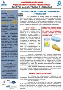 Boletim 3-2016 - 3º Passo para Alimentação Saudável - Unifal-MG