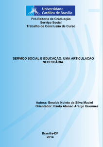 Brasília-DF 2014 2013 Pró-Reitoria de Graduação Serviço Social