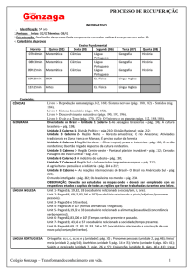 plano de ensino - Colégio Gonzaga