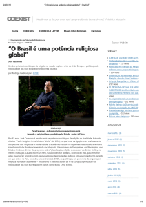 “O Brasil é uma potência religiosa global”