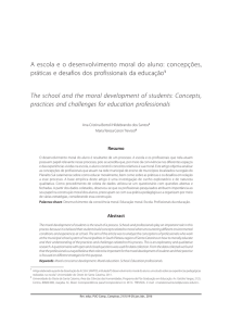 A escola e o desenvolvimento moral do aluno: concepções, práticas