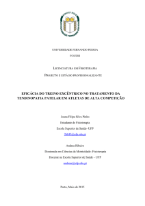 eficácia do treino excêntrico no tratamento da tendinopatia patelar