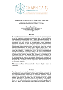 tempo de representação e processo de aprendizado em arquitetura