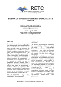 BIG DATA: UM NOVO CONCEITO GERANDO OPORTUNIDADES E