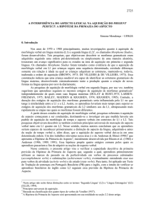 A INTERFERÊNCIA DO ASPECTO LEXICAL NA AQUISIÇÃO DO