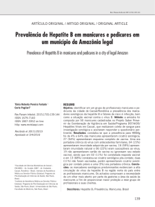 Prevalência de Hepatite B em manicures e pedicures em um