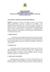 Nota Técnica n.º 04/2014-CAOp- Educação-MPE/MA