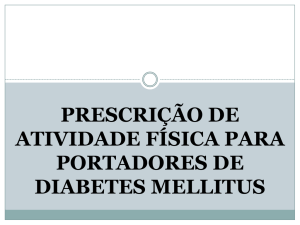 prescrição de atividade física para portadores de diabetes